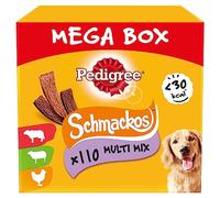 Pedigree Schmackos, Multipack snack per cani al gusto di manzo, agnello e pollame, 110 strisce, 790g in totale