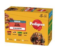 PEDIGREE Senior Scelta di Gusti bustine 12x100 g cibo umido completo per cani adulti con mix di manzo e fegato, con pollo, con mix di agnello e fegato, con pollame in gelatina
