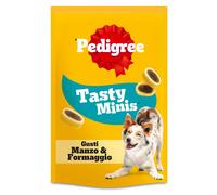 Pedigree Tasty Minis, Snack per Cani al Gusto Formaggio e Manzo, 6 Confezioni da
