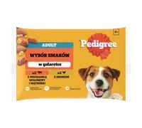 Pedigree Wet Jellied Adult Dog Food (Beef, Poultry) 4x100g