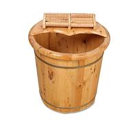 Pediluvio, Barile per Pediluvio in Legno, Botti per Pedicure Lisci E Delicati Ciotola per Pedicure Massaggio Spa per Piedi Ammollo Massaggiatore Vaschetta per I Piedi