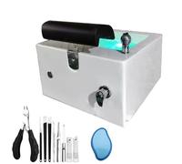 Pediluvio con Massaggio Acrilico, Pediluvio Quadrato Pediluvio Profondo Spa, con Massaggio Antistress, per Piedi Stanchi Pediluvio con Lampada Colorata, Miglior Trattamento Spa per Pedicure a Casa (S