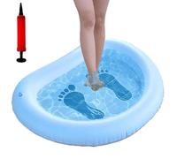 Pediluvio gonfiabile, grande bacino portatile in PVC per viaggi, campeggio, relax all'aperto, facile da pulire, bianco