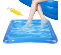 Pediluvio gonfiabile, lavabo portatile per piscina, piedini gonfiabili in PVC, vasca da bagno con gonfiatore per scaletta d'ingresso per piscine, 16 x 60 cm