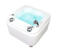 Pediluvio in acrilico, idromassaggio per i piedi e massaggiatore con riscaldatore, Con interruttore per rubinetto caldo e freddo, Macchina per massaggiatore per piedi con calore