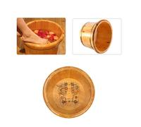 Pediluvio in legno con vasca massaggiante per lavaggio secchio per sauna da