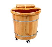 Pediluvio in legno rialzato per adulti, vasca per pediluvio per uso domestico, pediluvio, botte per pediluvio casa, pediluvio, botte di cedro, regalo per la salute della famiglia, 40 cm, mas