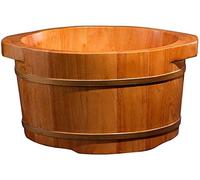 Pediluvio in legno Secchio per la casa Regalo per la casa Vasca per piedi in legno massello naturale Vasca per piedi in legno Addensare Bacino per piedi Secchio in legno Vasca termale Salute Visione