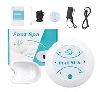 Pediluvio ionico, pediluvio massaggiante riscaldante, kit completo per il bagno di elettrolisi dei piedi, macchina per la pulizia spa per piedi portatile (A)