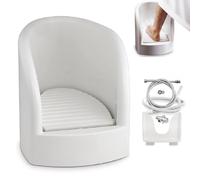 Pediluvio per pedicure, lavapiedi con getto a pressione, tubi di ingresso/uscita, valvole ad angolo e base in gomma, lavapiedi con getto a pressione, resistenza alle alte temperature fino a 90°C