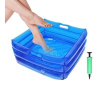 Pediluvio pieghevole per piscina, secchio pieghevole per i piedi in ammollo, lavabo per i piedi della piscina, morbido lavabo per rilassarsi, pediluvio blu per campeggio, piscina, casa