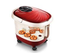 Pediluvio termale riscaldato, massaggiatore per pediluvio, con maniglia per il trasporto a infrarossi per pedicure, temperatura regolabile, rosso (rosso) per perseguire la felicità