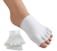 Pedimend gel-lined compressione punta calze separano (1PAIR - 2PCS) | dei piedi allineamento calzini | dei piedi separatore calze allevia il dolore dell' avampiede, calli, metatarsalgia | Foot Care