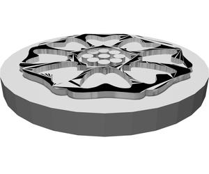 Pedina Loto Bianco per Gioco Pai-Sho Avatar Stampata 3D Pezzo Decorativo