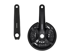Pedivella MTB Shimano 9v. MT210 175mm 40-30-22 integrata con paracatena.