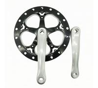 Pedivella per Bici Pieghevole con Corona 52 Denti E Paracatena Doppio con Acciaio Resistente E Alluminio Leggero per Affidabile Adatta per Uso Urbano E Ricambi
