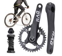 Pedivella per bicicletta, 170 mm, corona dentata integrata, corona stretta e larga, in lega di alluminio, per ciclisti, attività all'aperto, ciclismo su strada