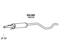 PEDOL 024.583 Marmitta centrale per OPEL Meriva A (X03)