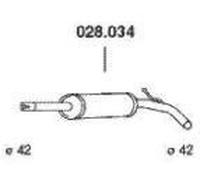 BOSAL 233-323 Marmitta centrale