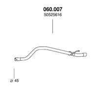 PEDOL 060.007 Connettore tubi, Imp. gas scarico