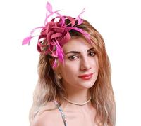 Pedometro clip fascinateurs pour femmes, chapeaux de fête de thé, couvre-chef de mariage, couvre-chef de mariée running, fascia da donna (taglia unica)