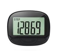 Pedometro Contapassi 3D For Camminare, Contapassi Portatile, Contapassi Accurato Con Ampio Display Lettura Accurata(Black)