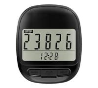 Pedometro da passeggio - Fitness Tracker portatile per passi, distanza e | Display LCD, design a clip, funzione orologio, monitoraggio passi, conteggio calorie, tempo di allenamento