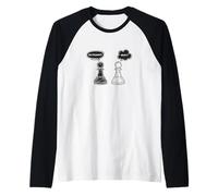 Pedone En Passant Pezzi Scacchi Giocatore Scacchi Maglia con Maniche Raglan