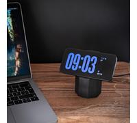 Pedpac Caricatore magnetico wireless in legno per Apple iPhone Android Fast Qi2 25 W stazione di induzione stand magneti cavo tipo C design tutto legno (Black Edition)