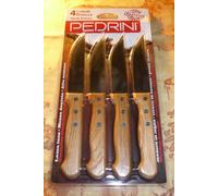 Pedrini - 4 x Coltelli Bistecca Steak House Mod. W1525 - Acciaio Inox Lama cm 12