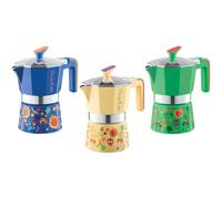 Pedrini Caffettiera Moka Frida Kahlo 3 tazze Colori Assortiti