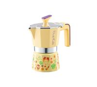 Pedrini Caffettiera Frida Kahlo, moka 2 tazze, giallo