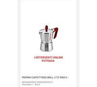 Pedrini Caffettiera Moka Caffe 'Espresso Manico Rosso 3TAZZE