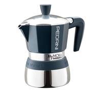 Pedrini Caffettiera MYMOKA INDUCTION Velvet Blue e Cromo