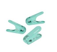 Pedrini, clip chiudisacchetto, set 3 pezzi, colore verde-azzurro