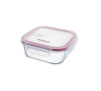 Pedrini contenitore quadrato in vetro borosilicato, 1100 ml con coperchio plastica