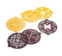 Pedrini Linea Dolci Stencil Torta Varie Forme, Giallo, 6 unità