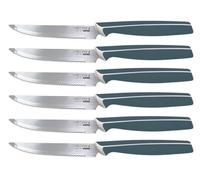 Pedrini Master Coltelli da Bistecca, 6 pezzi, colore avio, lama accio inox