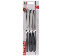 Pedrini Master Coltelli da Bistecca, Acciaio Inossidabile, Nero, 6 Pezzi, 6 unità