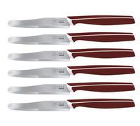 Pedrini Master Coltelli da Tavola, 6 pezzi, colore marrone, lama accio inox