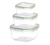 Pedrini Set 3 pezzi contenitori quadrati ermetici con coperchio