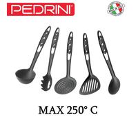 PEDRINI SET 5 UTENSILI MESTOLI ACCESSORI DA CUCINA IN NYLON +250° MAX