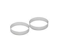 Set 2 Stampi Anello Microforato in Acciaio Inox Pasta Frolla 8 cm