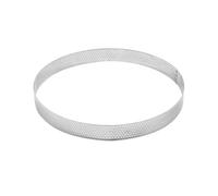 Pedrini stampo microforato ad anello diametro 18 cm in acciaio inox