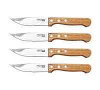 Set 4 Coltelli da Tavola Bistecca Churrasco Manico in Legno Pedrini