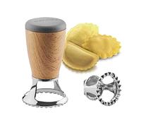 Pedrini Taglia Ravioli 2 in 1, con Contenitore, Tondo Grande e Piccolo