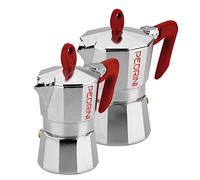 Pedrini w1273 Caffettiera, Set da 2, 1 + 3 Tazze