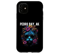 Pedro Bay - Gatto dell'Alaska con occhiali da sole e fiori Custodia per iPhone 11