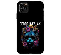 Pedro Bay - Gatto dell'Alaska con occhiali da sole e fiori Custodia per iPhone 11 Pro Max