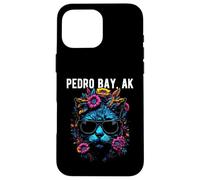 Pedro Bay - Gatto dell'Alaska con occhiali da sole e fiori Custodia per iPhone 16 Pro Max